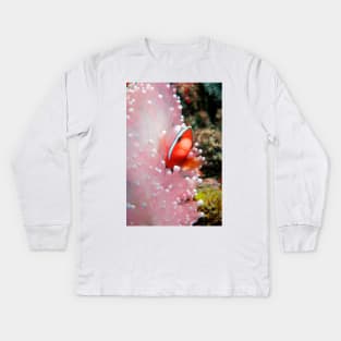 Black anemone fish (Z605/1712) Kids Long Sleeve T-Shirt
